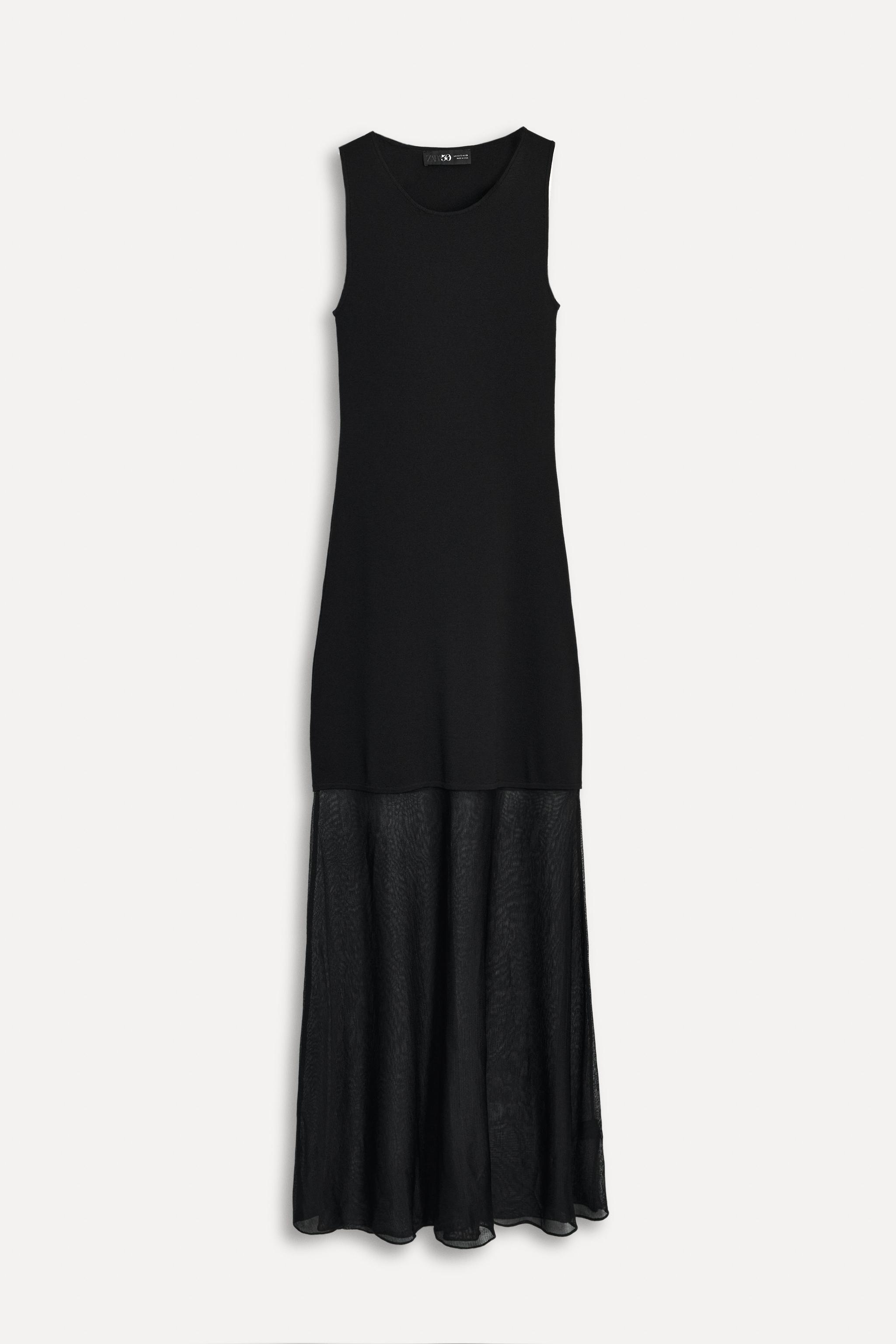【ZARA】コンビネーション ニットワンピース 2142/096/800 コンビネーション ニットワンピース 50TH ANNIVERSARY