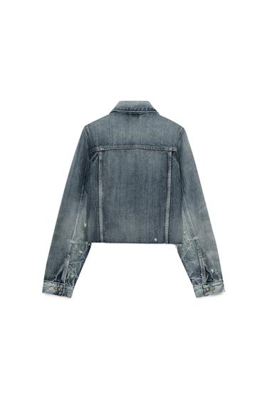 CROPPED-JEANSJACKE ZW COLLECTION - Blau verwaschen von Zara