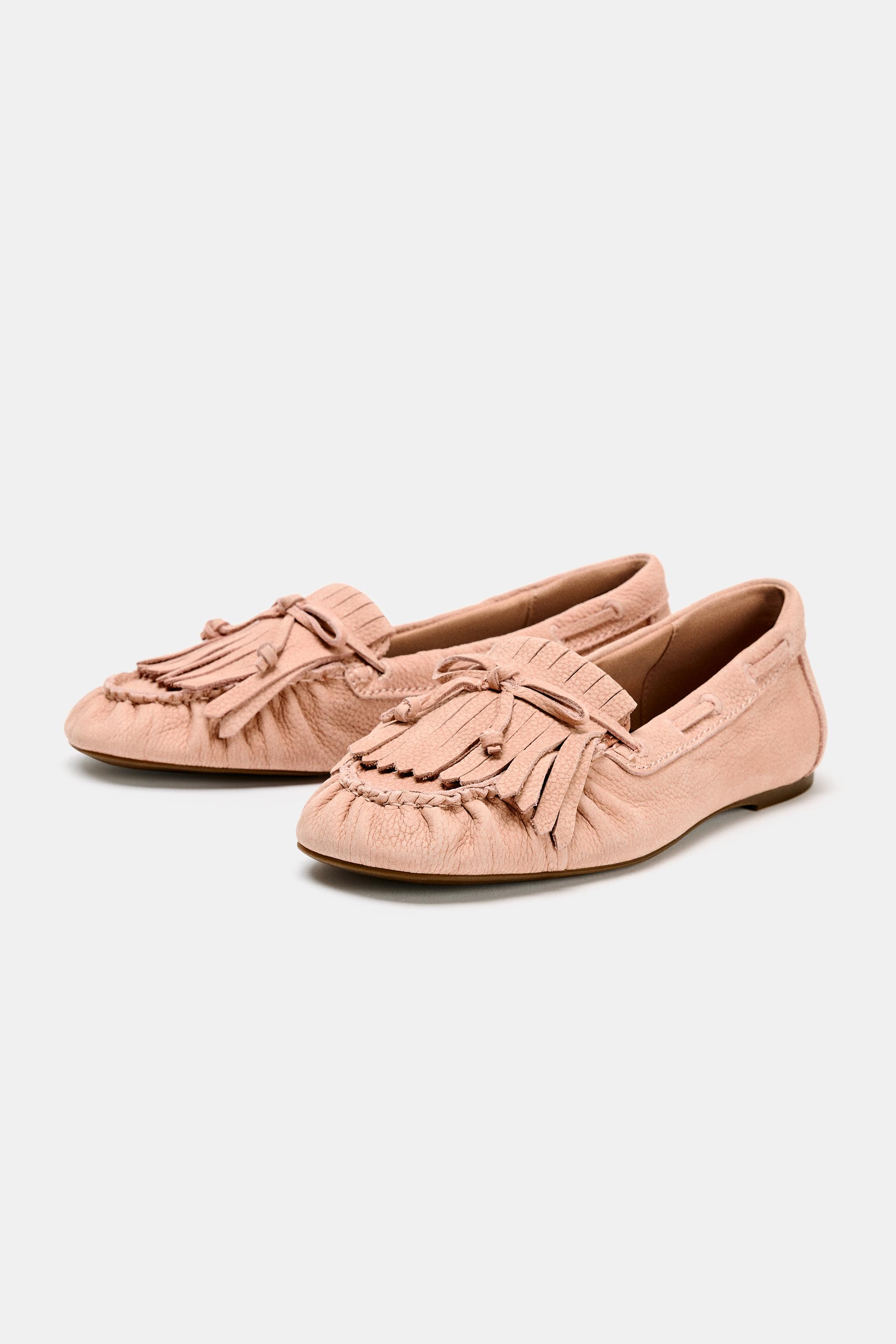 FRINGED LEATHER LOAFERS