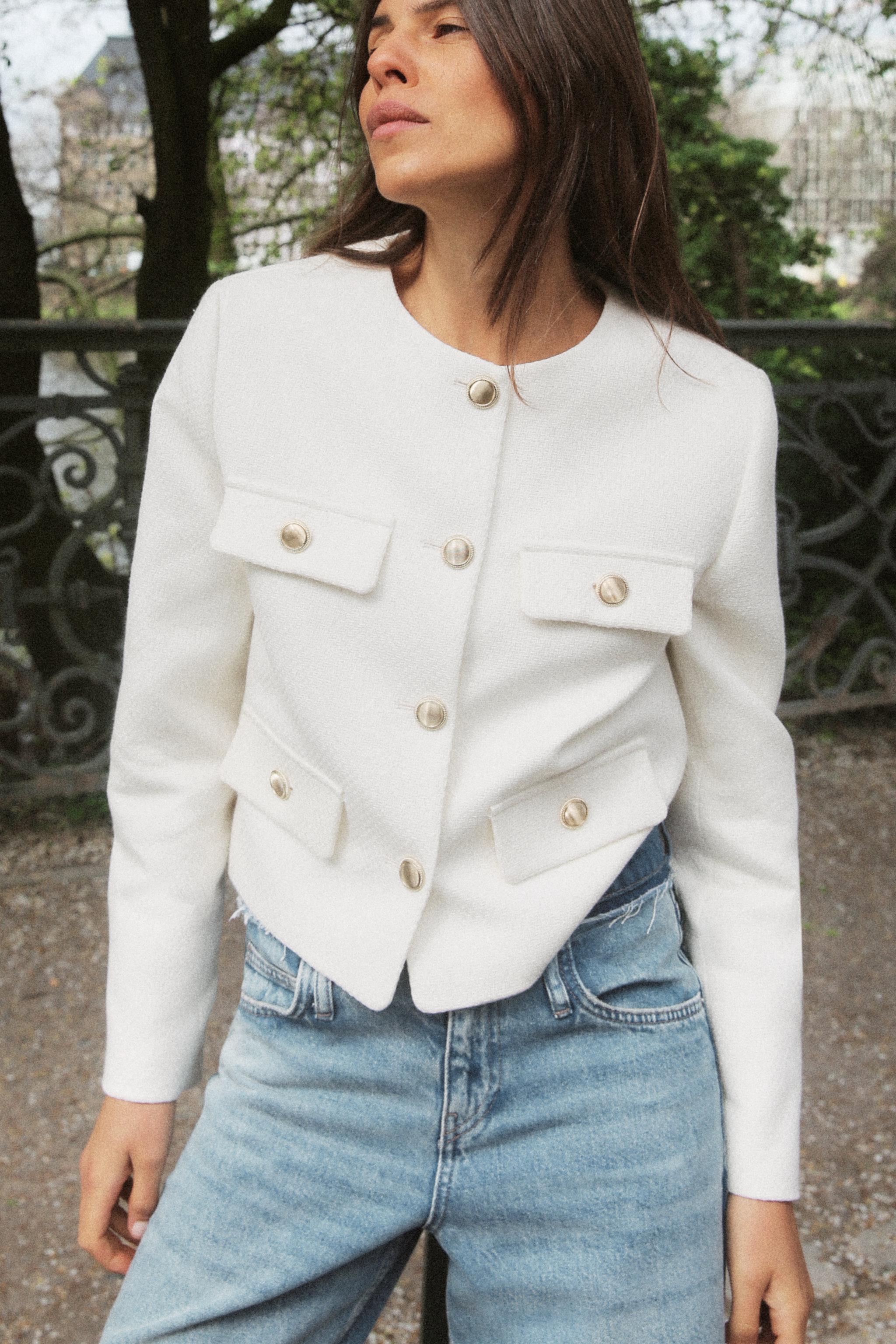 ZARA NEW ZW COLLECTION RELAXED FIT DOUBLE-FACED JACKET BEIGE 3548/043  sale!!!!