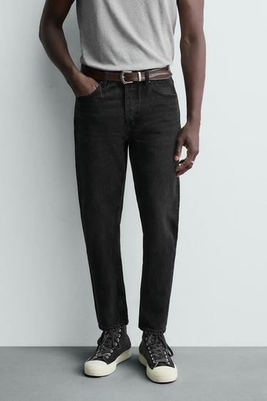 SLIM CROPPED FIT JEANS - Charcoal by Zara