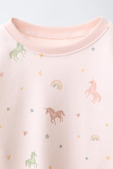 1 1/2-6 YEARS/ UNICORN PRINT PYJAMAS - Pale pink by Zara