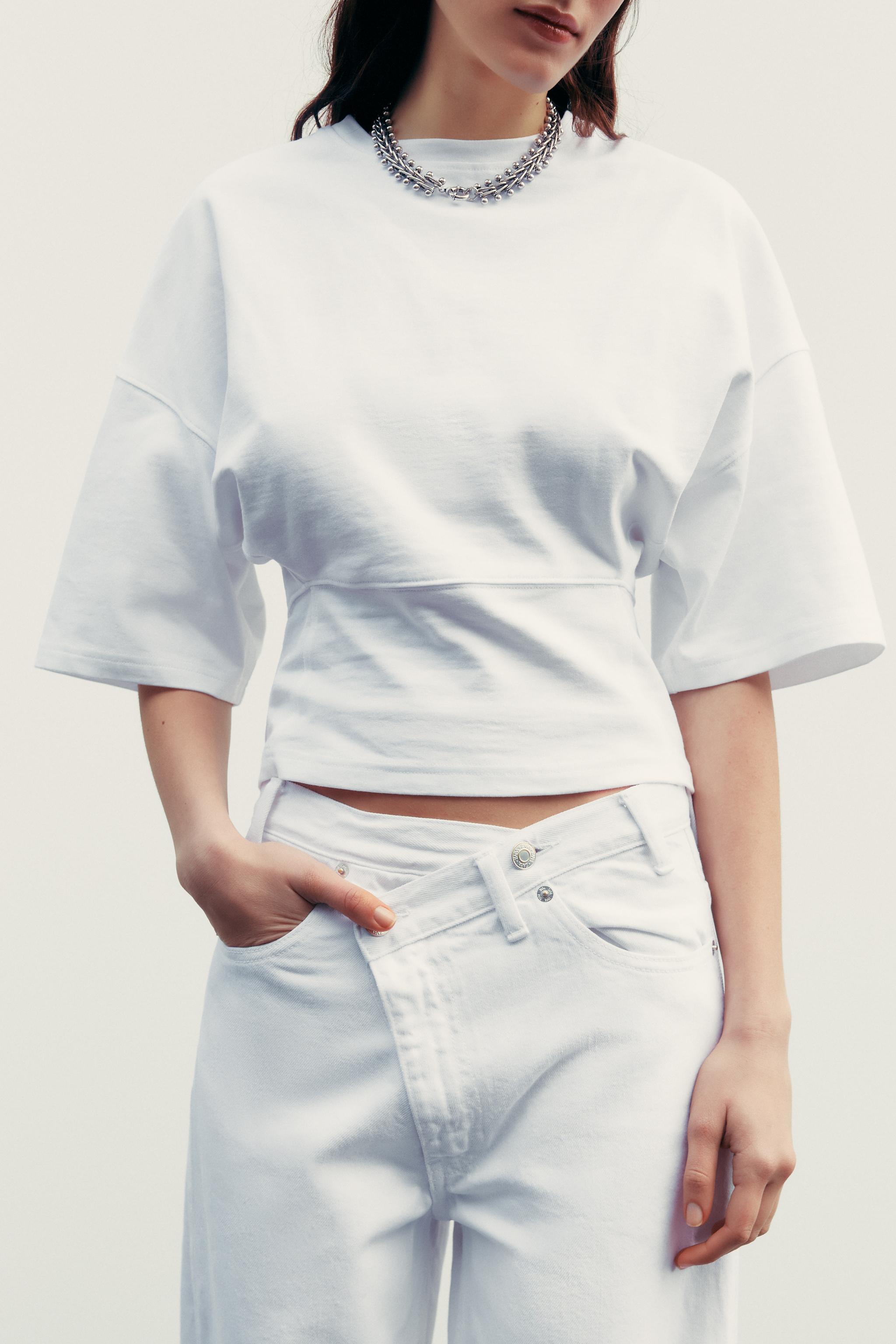 FITTED WAIST T-SHIRT - White | ZARA United States