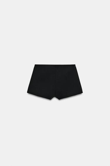 MINI HIGH-WAIST SHORTS - Black by Zara - Image 4