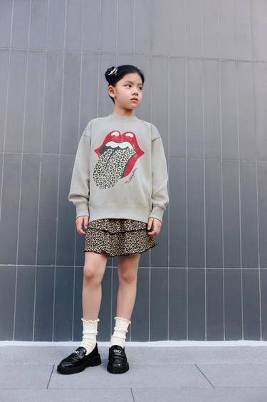 ROLLING STONES © PRINTED SWEATSHIRT - Sand by Zara