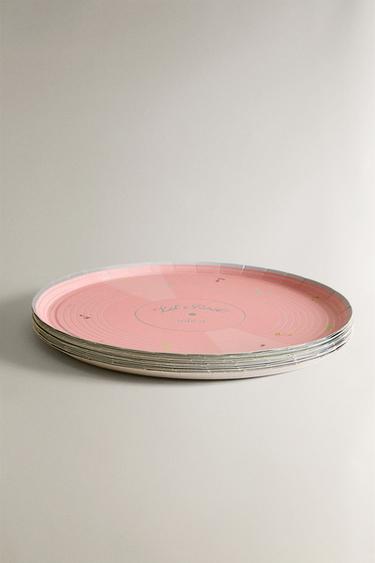 PACK OF CHILDREN'S VINYL RECORD PAPER PLATES (PACK OF 4) - Multicoloured by Zara - Image 1
