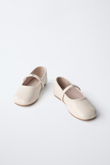 BALLERINES VERNIES CŒUR - Blanc écru de Zara - Image 2