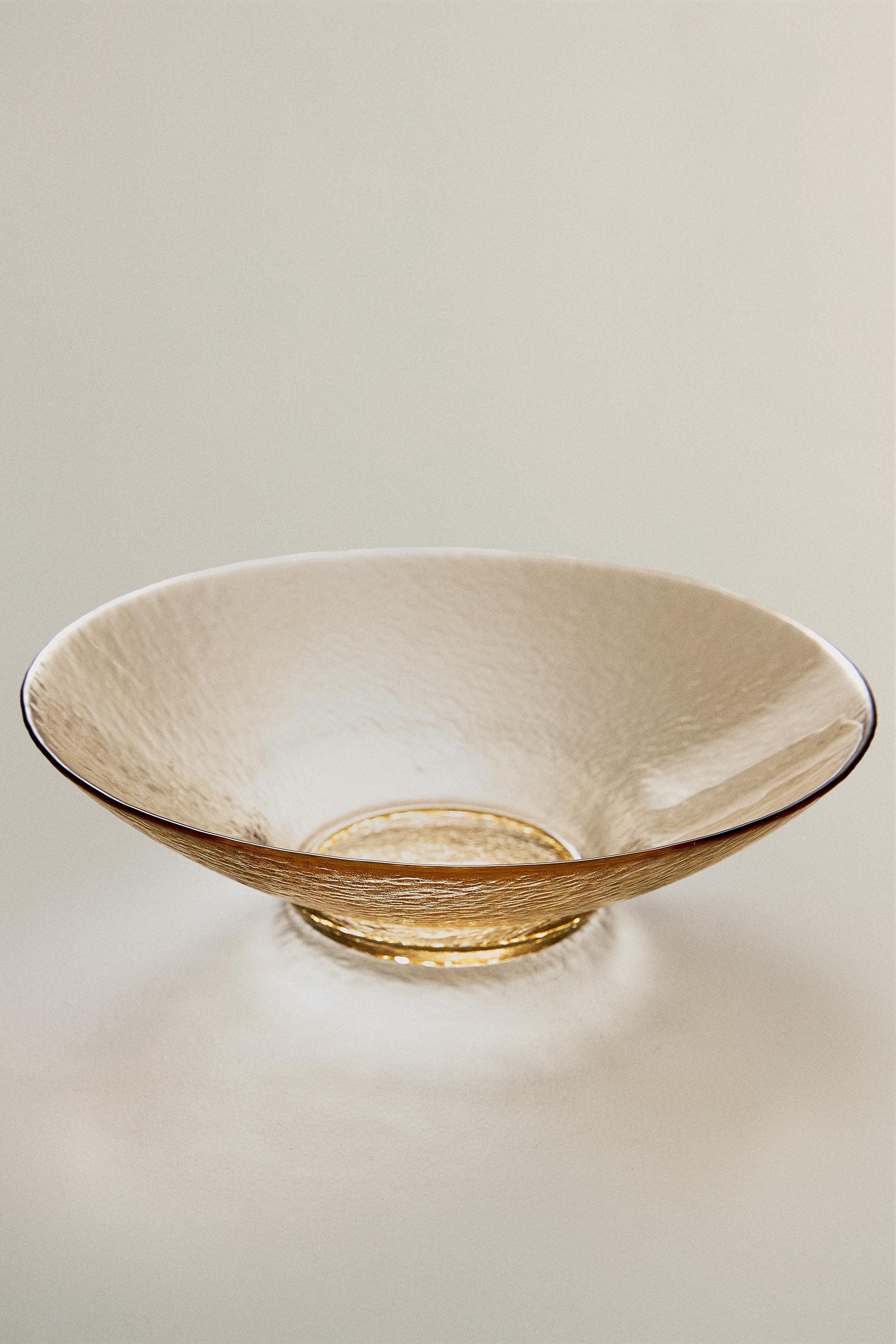 SALADIER VERRE TEXTURÉ
