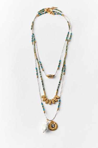 LOT DE 3 COLLIERS CHAÎNE FANTAISIE - Doré de Zara