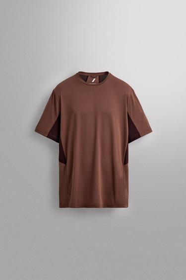 TRAINING COLOUR BLOCK T-SHIRT - Burgundy by Zara