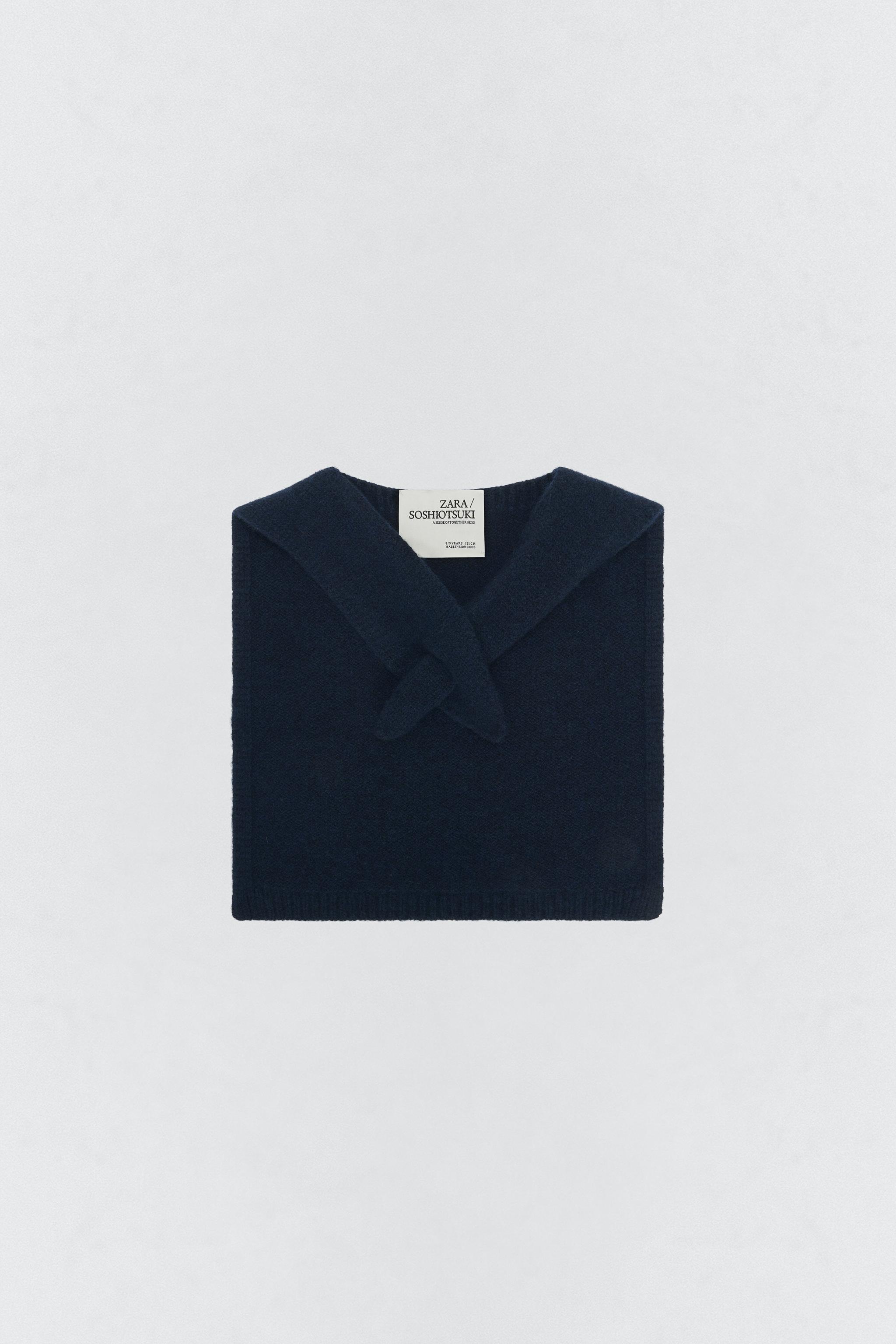 WOOL KNIT COLLAR SOSHIOTSUKI x ZARA - Blue | ZARA United States