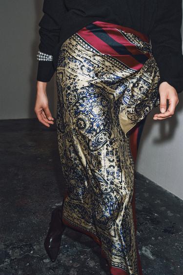 FALDA PAREO PAISLEY ZW COLLECTION - Multicolor de Zara
