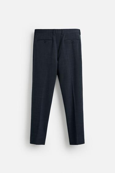TEXTURED SUIT TROUSERS - Blue / Indigo by Zara - Image 5
