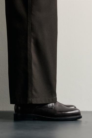 ZAPATO PIEL - Chocolate de Zara - Imagen 0