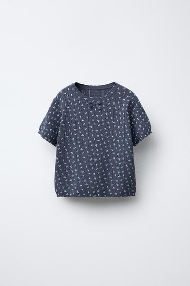 POINTELLE KNIT TOP - Blue by Zara - Image 0