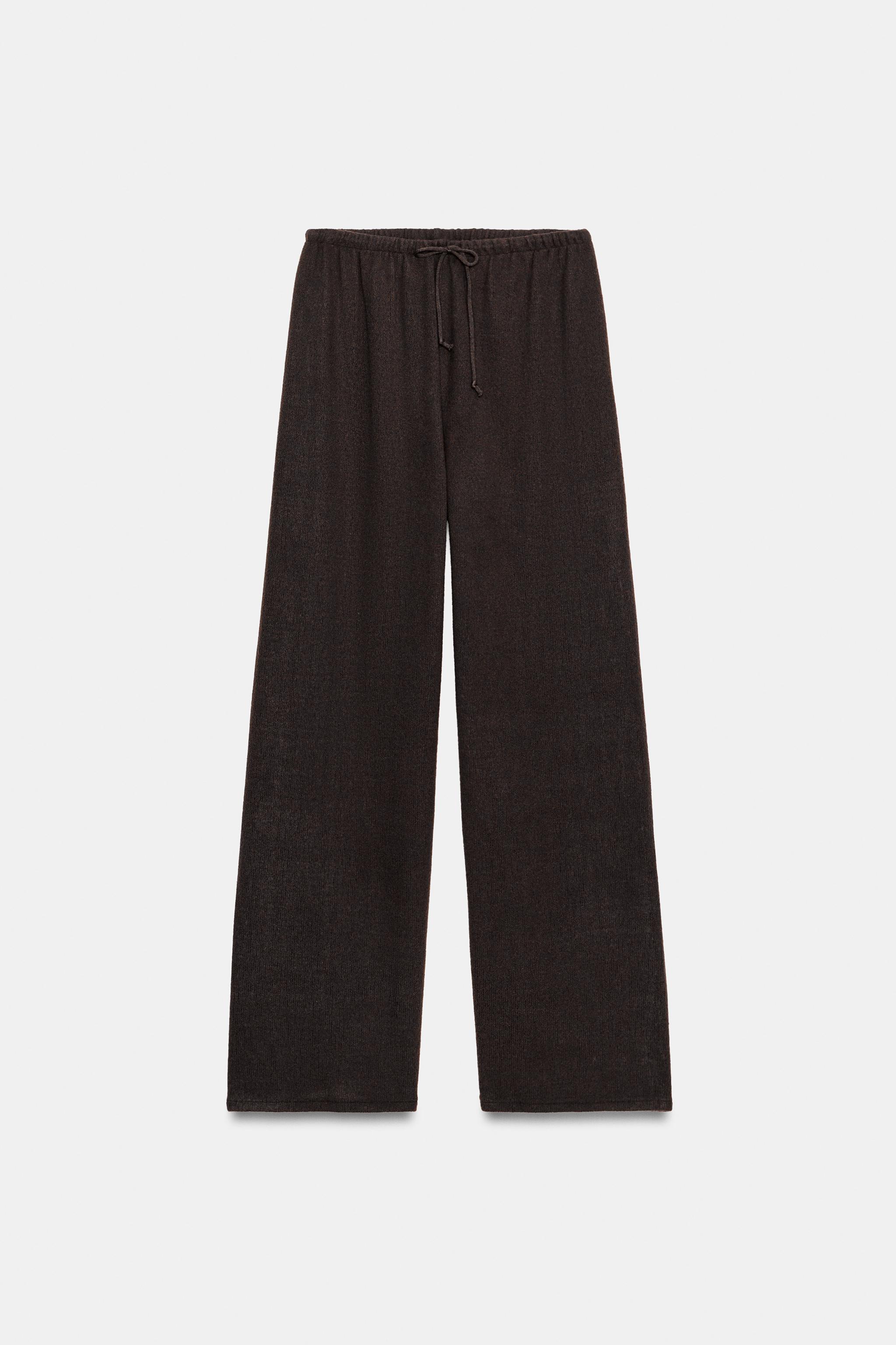 Женские брюки Zara RUSTIC WIDE LEG PANTS — фото 5