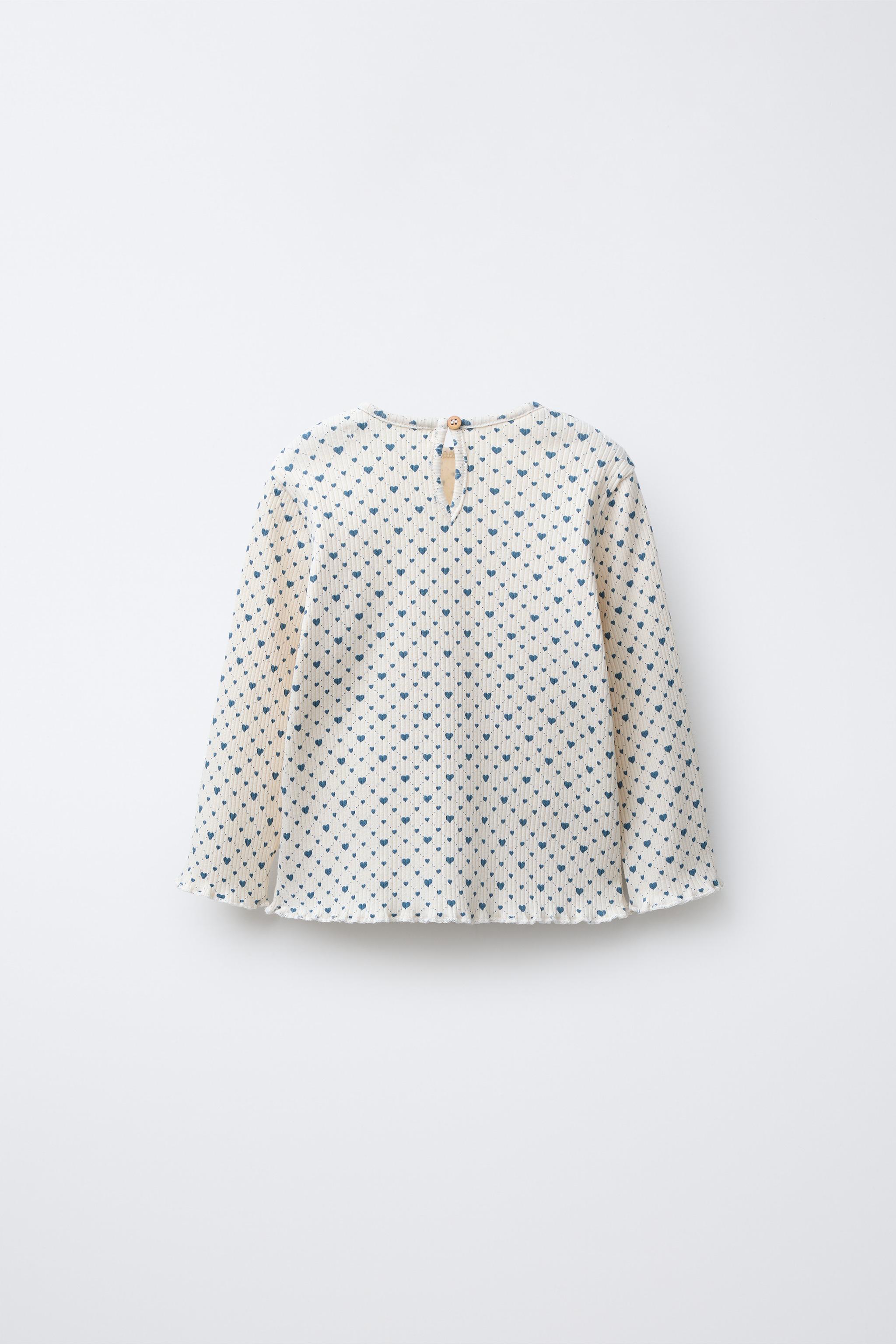 RIBBED SOFT TOUCH HEART T-SHIRT