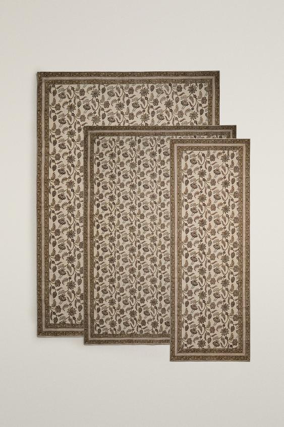 FLORAL PRINT RUG - Pink by Zara - Image 0