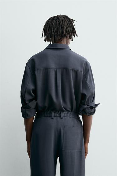 CHEMISE FLUIDE COUPE DÉCONTRACTÉE - Bleu marine de Zara - Image 2