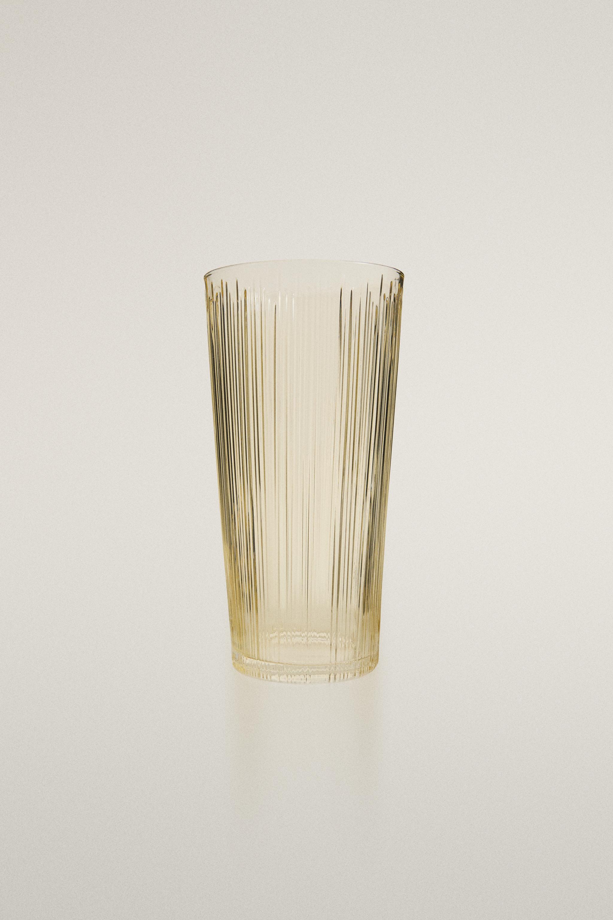 TALL DECORATIVE GLASS VASE - Yellow | ZARA United States