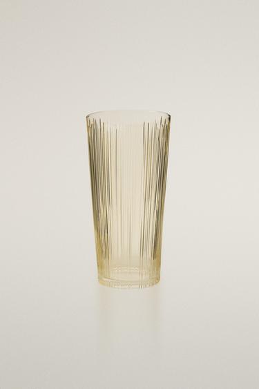 Zara TALL DECORATIVE GLASS VASE - Yellow - Image 0