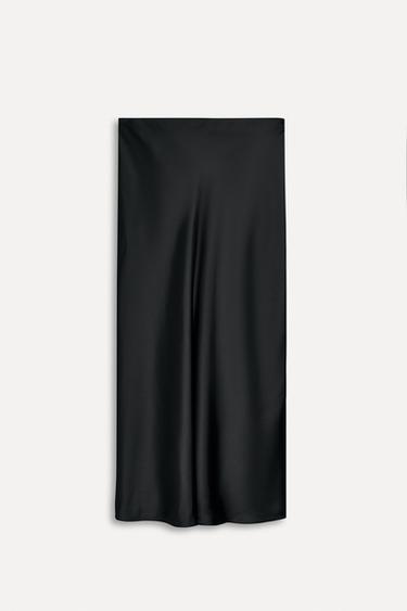 SATIN MIDI SKIRT 50TH ANNIVERSARY - Black by Zara - Image 2