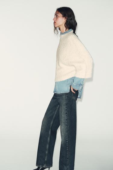 THICK KNIT CAPE JUMPER - Ecru by Zara - Image 4