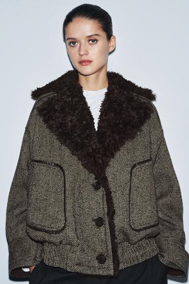 BOMBER ESPIGA COMBINADA LIMITED EDITION - Negro de Zara