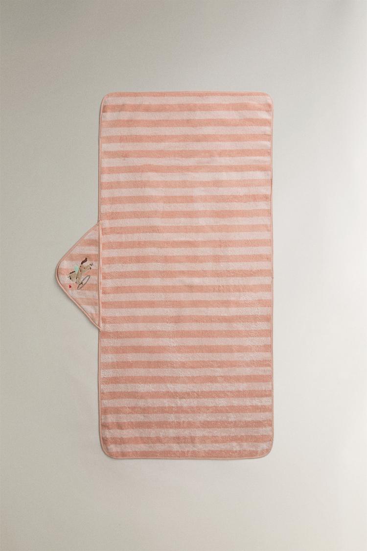 UNICORN KIDS' HOODED BATH TOWEL — Pink
