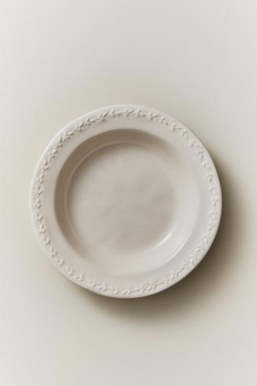 ASSIETTE CREUSE FAÏENCE BORD RELIEF - Crème de Zara - Image 4