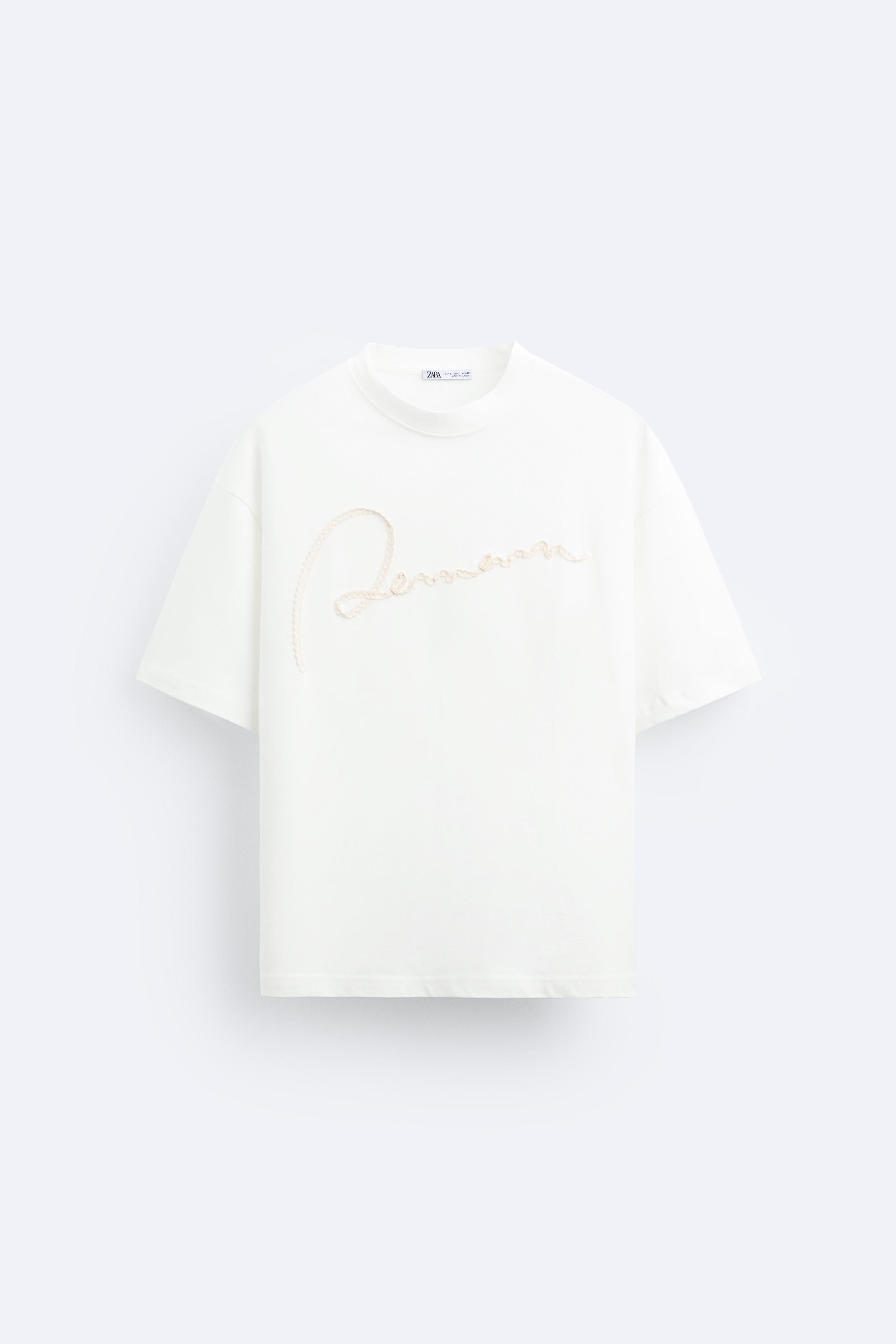 ジャカード テクスチャー Tシャツ - オフホワイト | ZARA Japan / 日本