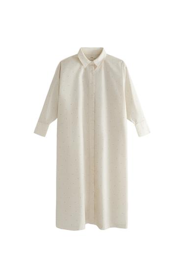 CAMISOLA COM BOLINHAS - Branco-marfim da Zara