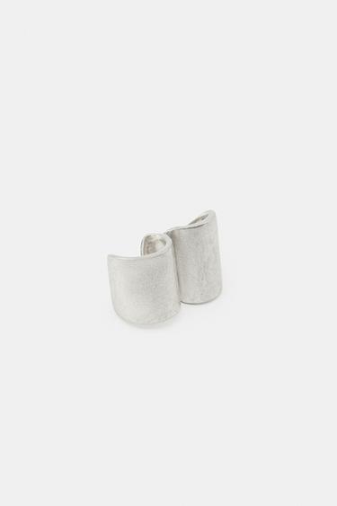 BAGUE MÉTALLIQUE DOUBLE - Argent de Zara - Image 2