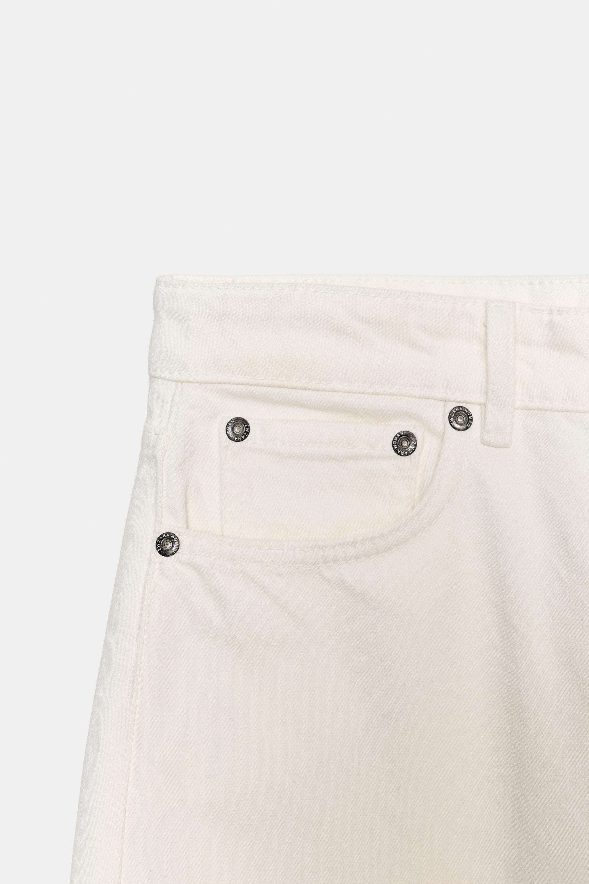 Женские джинсы Zara ZW COLLECTION TAPERED MID-RISE JEANS — фото 7