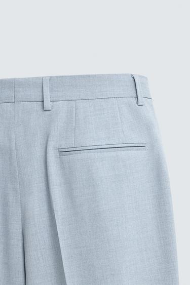 PANTALON DE COSTUME SLIM FIT - Bleu ciel de Zara - Image 7