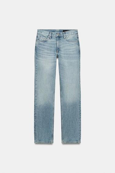 JEANS ZW COLLECTION SLIM TIRO BAJO - Azul claro de Zara