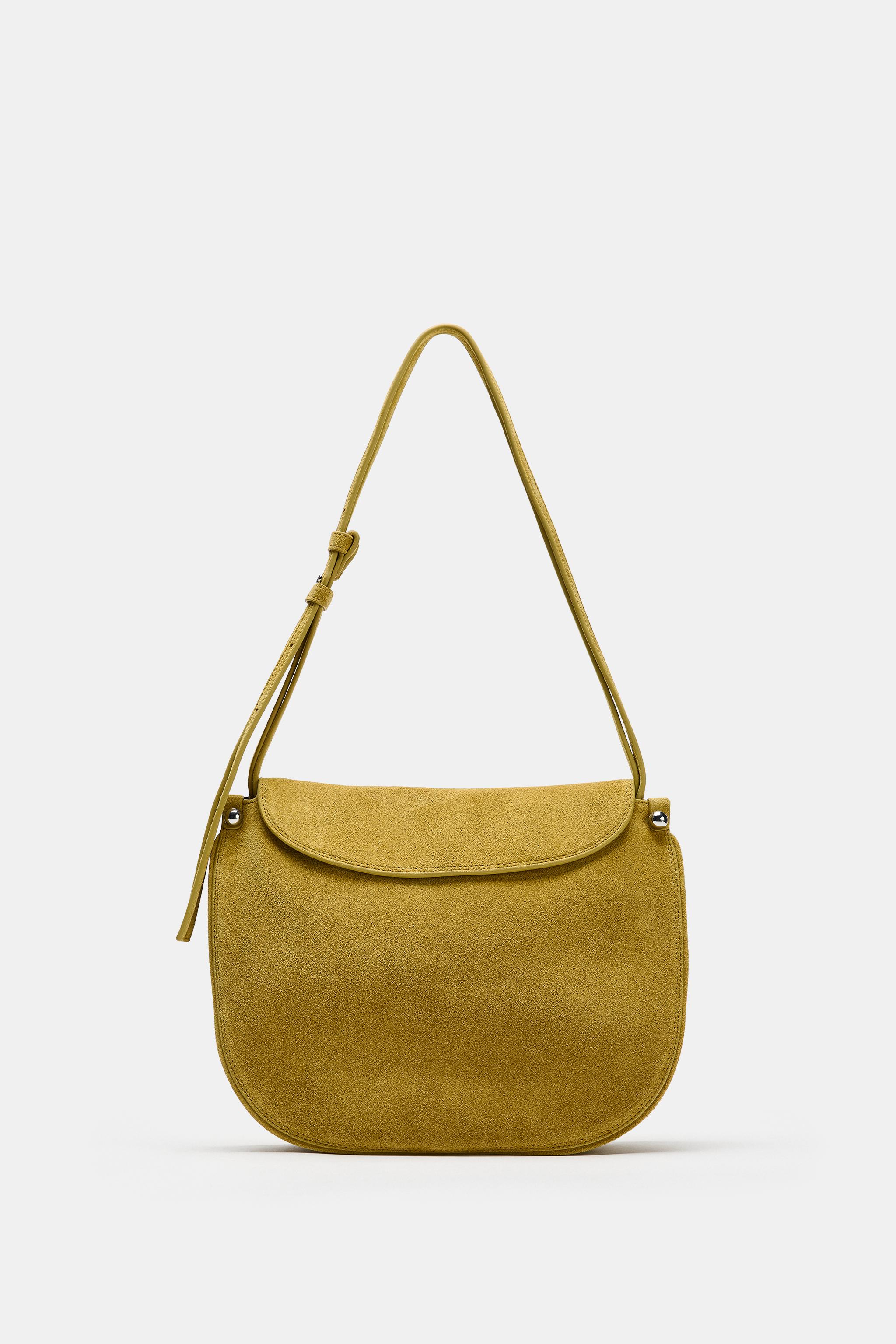 LEATHER CROSSBODY BAG WITH FLAP
