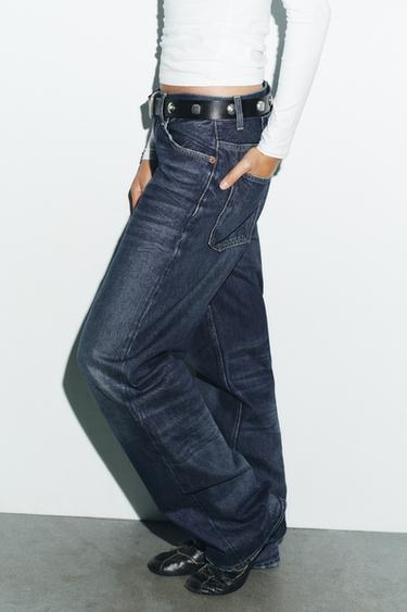 STUDDED LEATHER BELT - Brown by Zara - Image 2