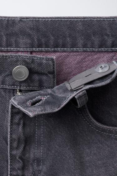JEAN COUPE DROITE EFFET DÉLAVÉ - Gris de Zara - Image 2