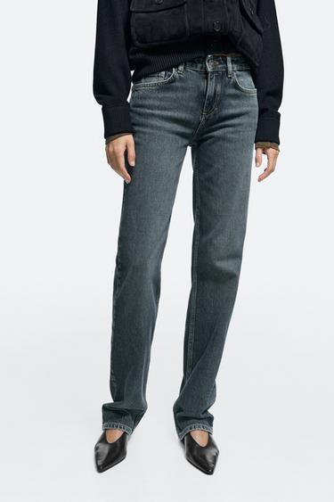 Low-rise straight-leg jeans — Mid-blue 2