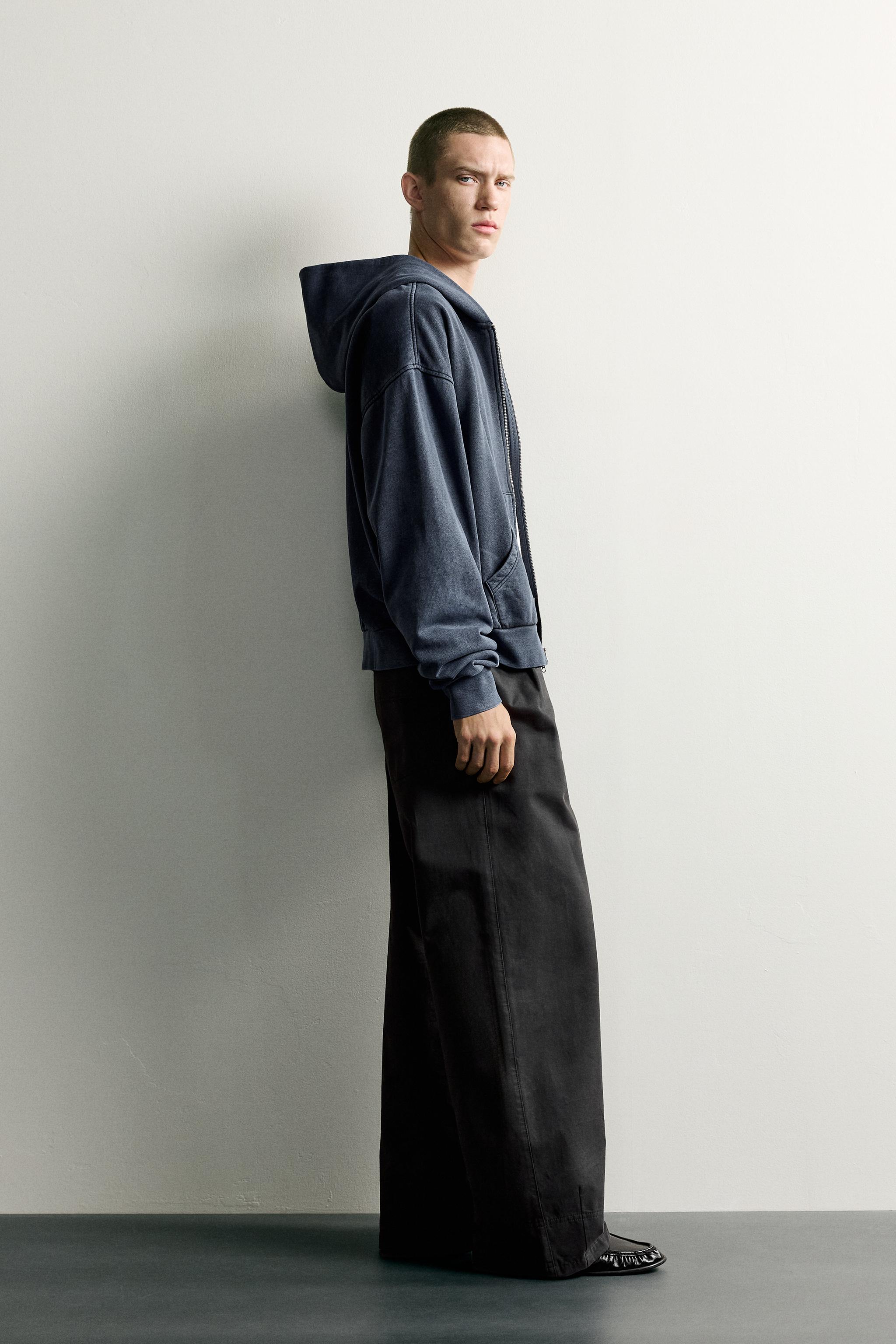 BASIC BOXY-FIT ZIP-UP HOODIE - thumbnail 4