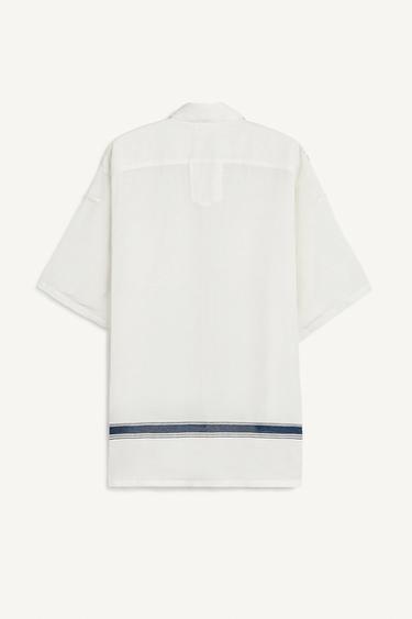 STRPPD SHRT - Bleu / Blanc de Zara - Image 5