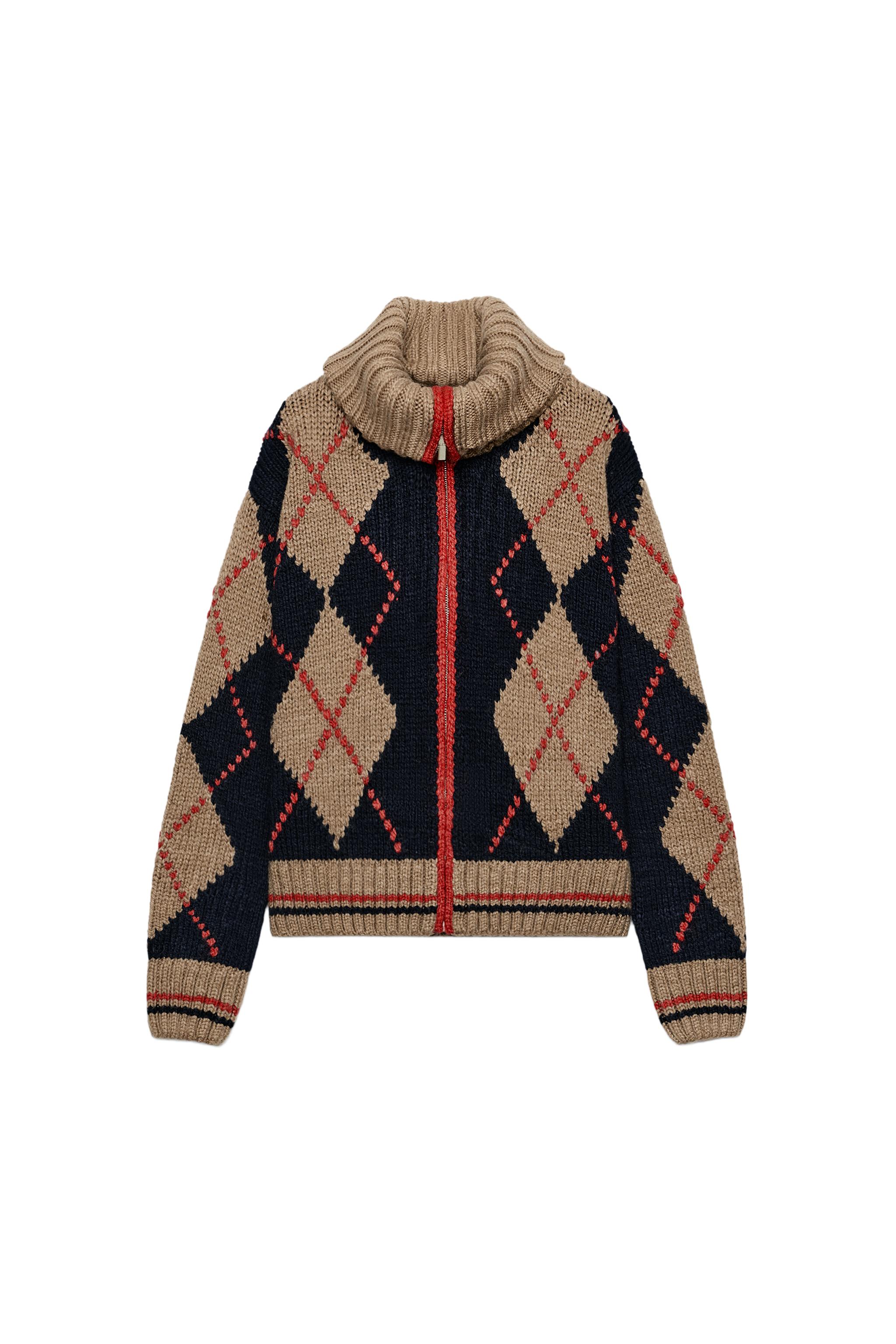 CHAQUETA PUNTO ROMBOS