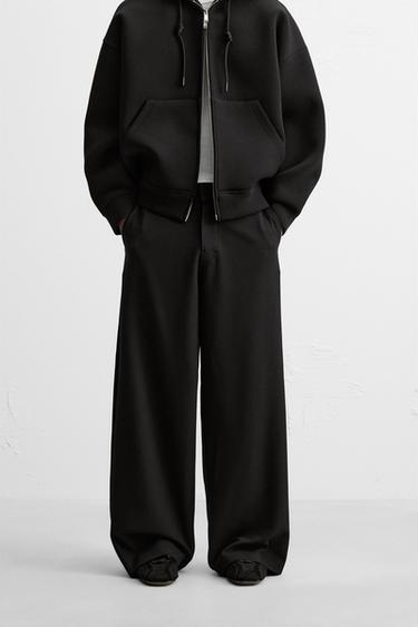 RELAXED-FIT TROUSERS - Black by Zara