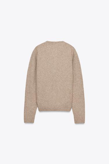 GILET EN MAILLE À NŒUD - Vison chiné de Zara - Image 7