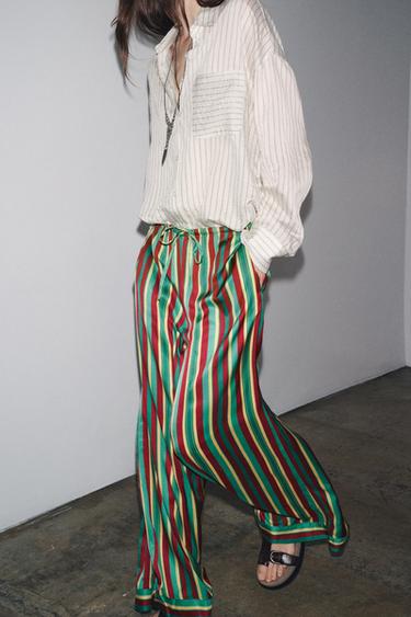 PANTALON DE PYJAMA RAYURES ZW COLLECTION - Multicolore de Zara - Image 6