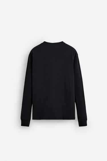 LONG SLEEVE T-SHIRT - Dark navy by Zara - Image 7