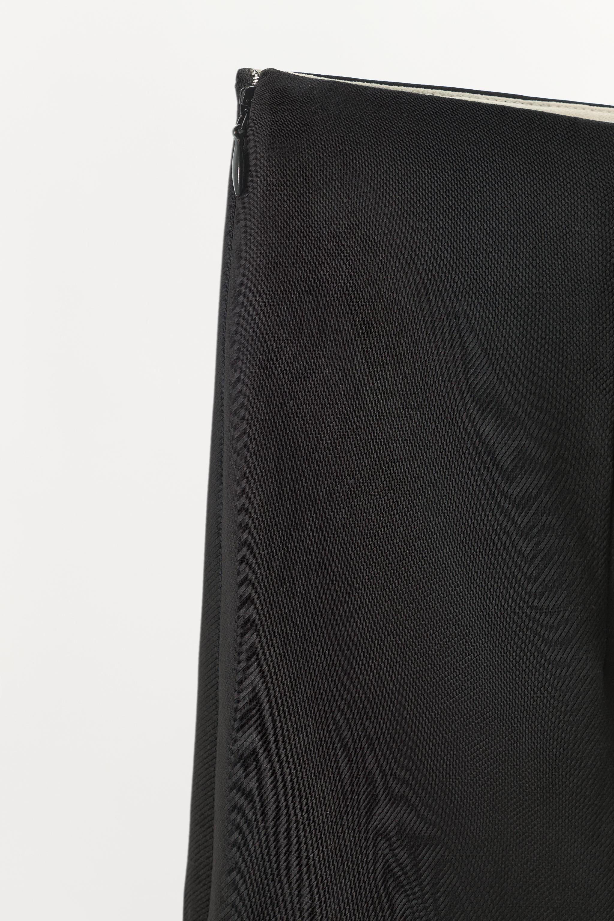 Женские юбки Zara CONTRAST DRAPED MIDI SKIRT — фото 6