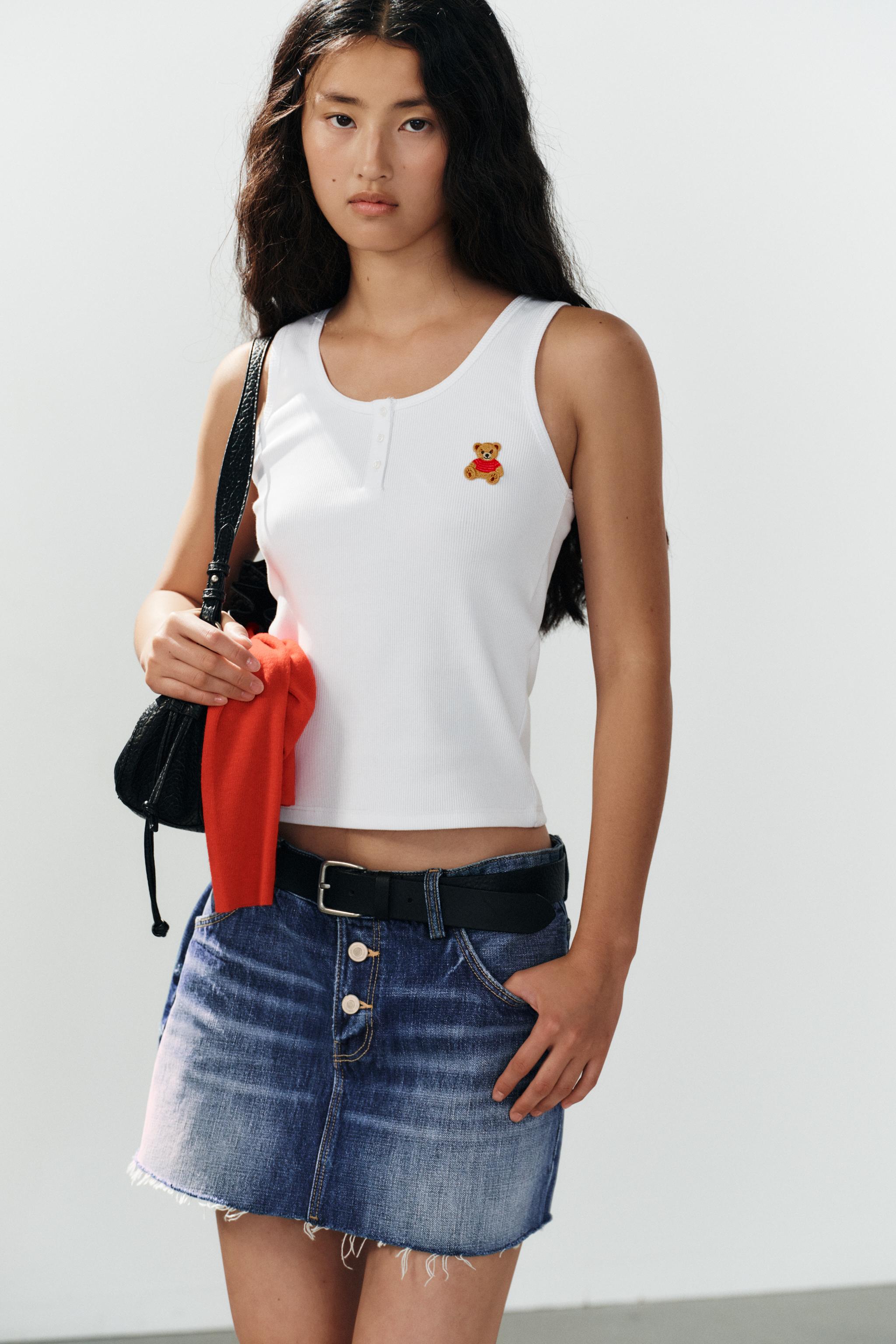 Zara AYI NAKIŞLI DÜĞMELİ YAKA TOP görsel 3