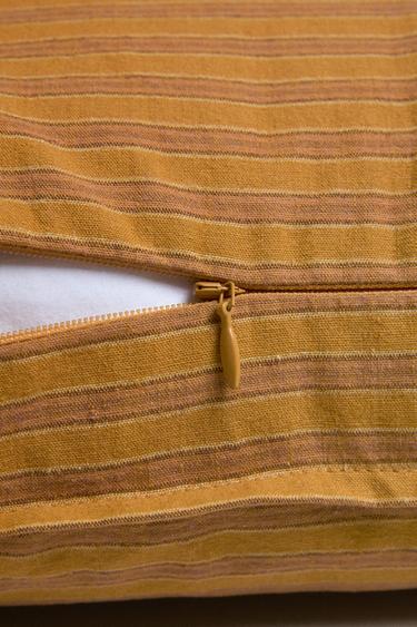 STRIPED CUSHION COVER - Mustard by Zara - Image 3